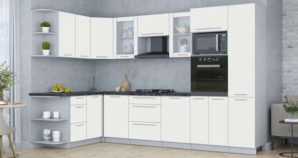 Купить Кухонный гарнитур Интерлиния Мила Пластик 1.68x3.2 LV в Бобруйске