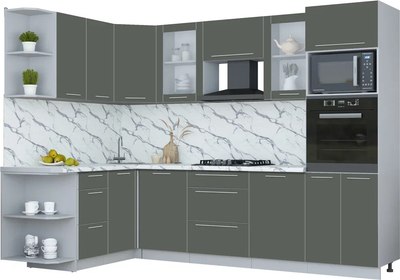 

Кухонный гарнитур, Мила Пластик 1.68x2.8 LV