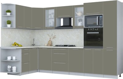 

Кухонный гарнитур, Мила Пластик 1.68x3.2 LV