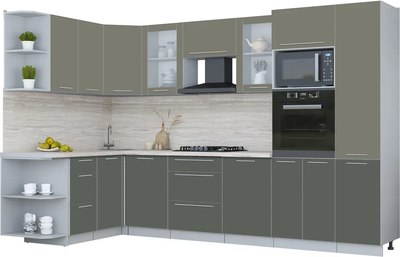 

Кухонный гарнитур, Мила Пластик 1.68x3.2 LV