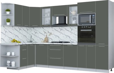 

Кухонный гарнитур, Мила Пластик 1.68x3.2 LV