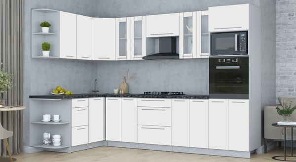 Купить Кухонный гарнитур Интерлиния Мила Пластик 1.68x3.0 LV в Бобруйске