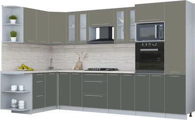 

Кухонный гарнитур, Мила Пластик 1.68x3.4 LV