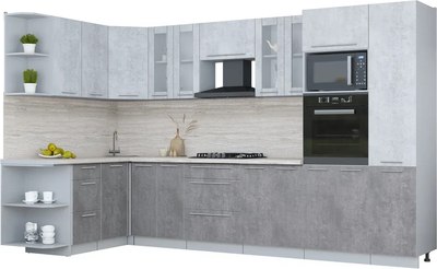 

Кухонный гарнитур, Мила Пластик 1.68x3.4 LV