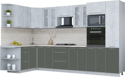 

Кухонный гарнитур, Мила Пластик 1.68x3.4 LV