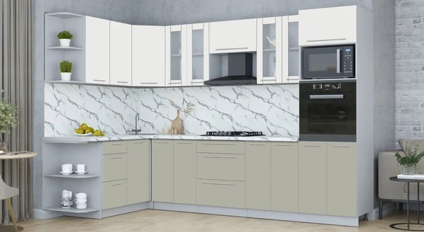 Купить Кухонный гарнитур Интерлиния Мила Пластик 1.68x3.0 LV в Бобруйске