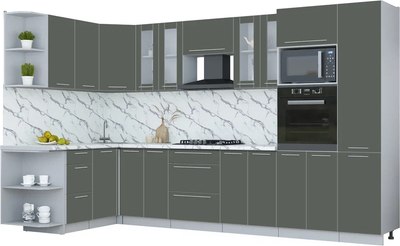 

Кухонный гарнитур, Мила Пластик 1.68x3.4 LV