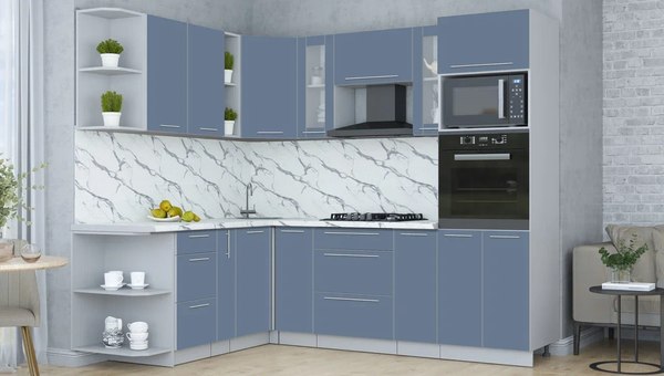 Купить Кухонный гарнитур Интерлиния Мила Пластик 1.88x2.4 LV в Бобруйске