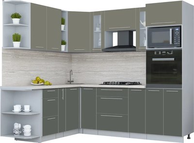 

Кухонный гарнитур, Мила Пластик 1.88x2.4 LV