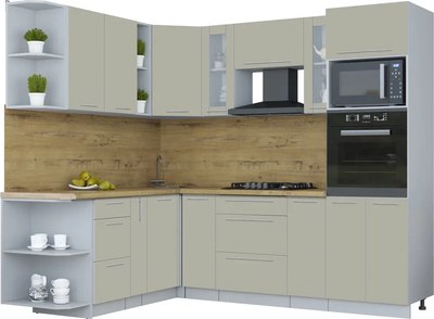 

Кухонный гарнитур, Мила Пластик 1.88x2.4 LV