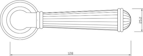 Ручка дверная Ренц Новара / LM DH 625-16 W/GP (белый/латунь блестящая)