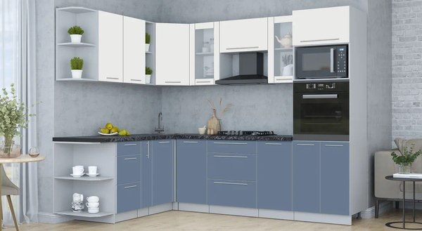 Купить Кухонный гарнитур Интерлиния Мила Пластик 1.88x2.6 LV в Бобруйске