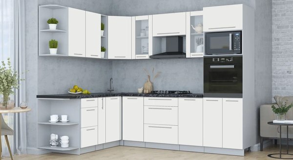Купить Кухонный гарнитур Интерлиния Мила Пластик 1.88x2.6 LV в Бобруйске