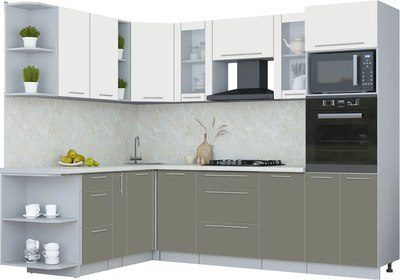 

Кухонный гарнитур, Мила Пластик 1.88x2.6 LV