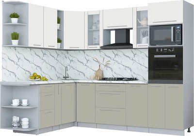 

Кухонный гарнитур, Мила Пластик 1.88x2.6 LV