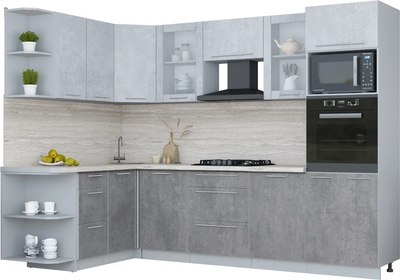 

Кухонный гарнитур, Мила Пластик 1.68x2.8 LV