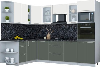 

Кухонный гарнитур, Мила Пластик 1.88x2.8 LV