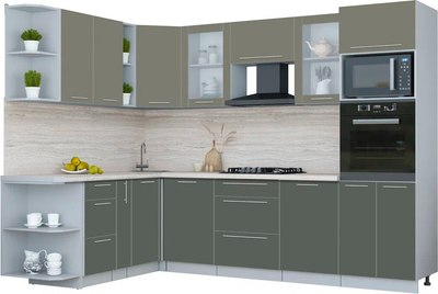 

Кухонный гарнитур, Мила Пластик 1.88x2.8 LV