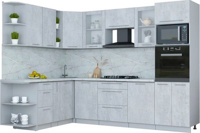

Кухонный гарнитур, Мила Пластик 1.88x2.8 LV