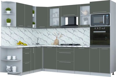 

Кухонный гарнитур, Мила Пластик 1.88x2.8 LV