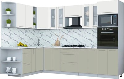 

Кухонный гарнитур, Мила Пластик 1.88x3.0 LV