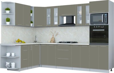 

Кухонный гарнитур, Мила Пластик 1.88x3.0 LV