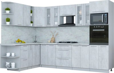 

Кухонный гарнитур, Мила Пластик 1.88x3.0 LV
