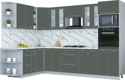 

Кухонный гарнитур, Мила Пластик 1.88x3.0 LV