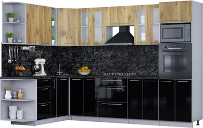 

Кухонный гарнитур, Мила Пластик 1.88x3.0 LV