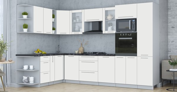 Купить Кухонный гарнитур Интерлиния Мила Пластик 1.88x3.2 LV в Бобруйске