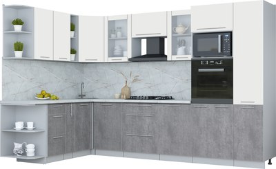

Кухонный гарнитур, Мила Пластик 1.88x3.2 LV