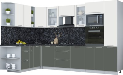 

Кухонный гарнитур, Мила Пластик 1.88x3.2 LV