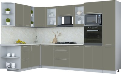 

Кухонный гарнитур, Мила Пластик 1.88x3.2 LV