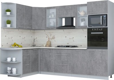 

Кухонный гарнитур, Мила Пластик 1.68x2.8 LV