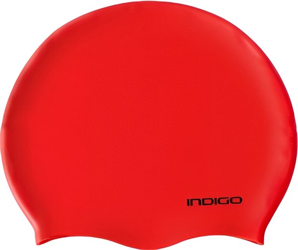 Шапочка для плавания Indigo Sport IN386 (р.52-62, красный)