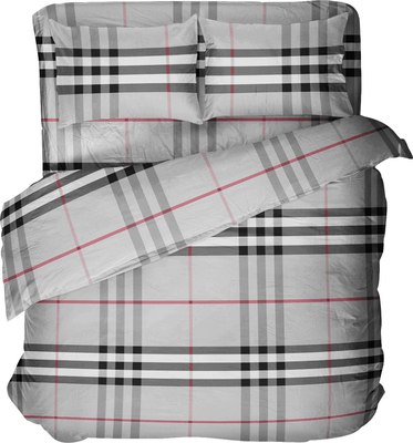 

Комплект постельного белья, Burberry серый 1.5сп