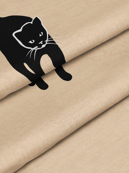 Комплект постельного белья Samsara Cats 2сп Евро (простыня на резинке)