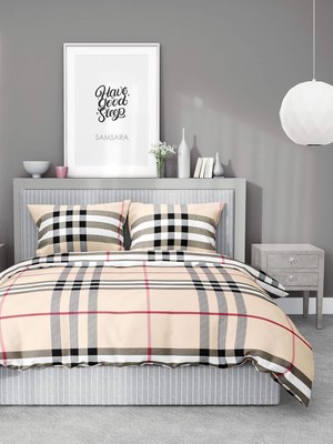 

Комплект постельного белья, Burberry 2сп Евро 220-12/180Пр