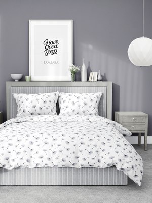 

Комплект постельного белья, Одуванчики White 2сп Евро 220-23/180Пр