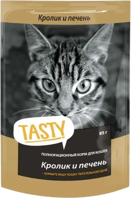 

Влажный корм для кошек, с кроликом и печенью в желе