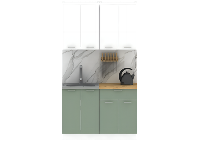 Кухонный гарнитур Eligard Lion 1.2 (белый/самшит/дуб бунратти) - 