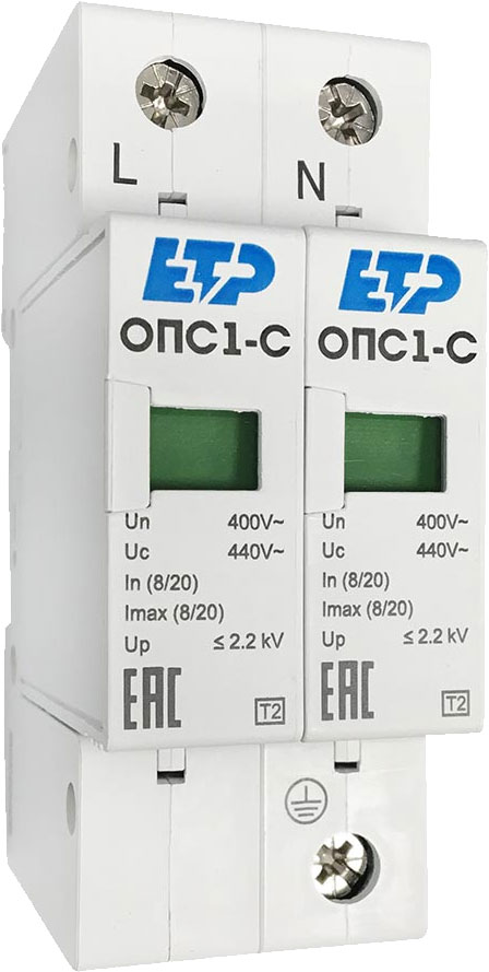 Ограничитель перенапряжения ETP ОПС1-C 2P / 16713