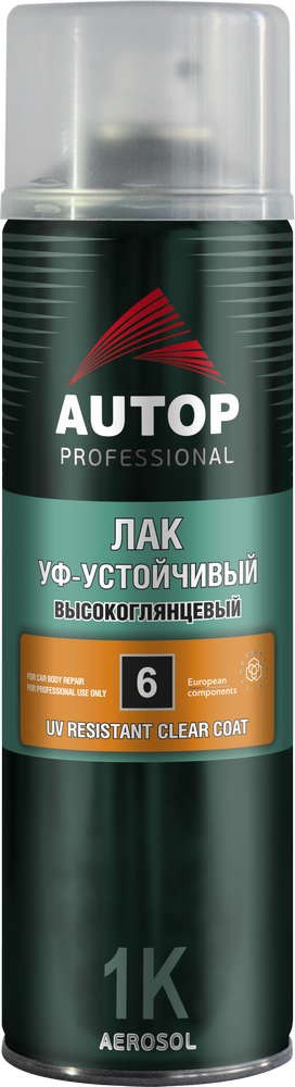 Лак автомобильный AUTOP №6 УФ-устойчивый высокоглянцевый ATP-A07317 (650мл)