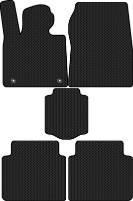Комплект ковриков для авто Alicosta 2515_1 для Xpeng P7 I седан/P7 2020-н.в. (EVA соты, черный) - 