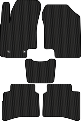Комплект ковриков для авто Alicosta 2517_1 для Москвич 3 I SUV 2022-н.в. (EVA соты, черный) - 