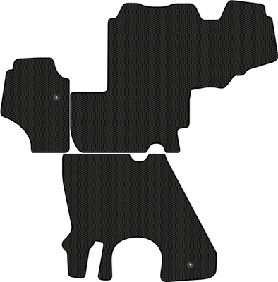 Комплект ковриков для авто Alicosta 2520_1 для JCB 3CX экскаватор-погрузчик 2021-н.в. (EVA соты, черный) - 