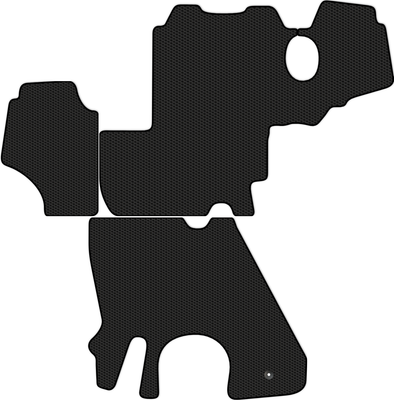 Комплект ковриков для авто Alicosta 2521_1 для JCB 3CX экскаватор-погрузчик 2021-н.в. (EVA соты, черный) - 