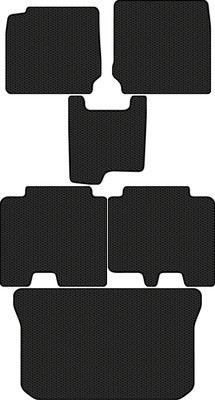 Комплект ковриков для авто Alicosta 2544_1 для Isuzu MU-X III SUV 2021-н.в. (EVA соты, черный) - 