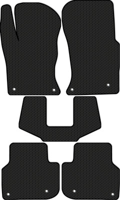 Комплект ковриков для авто Alicosta 0538_1 для Jaguar XF II седан/CC9 2015-н.в. (EVA соты, черный) - 