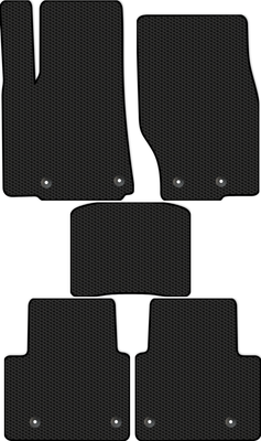 Комплект ковриков для авто Alicosta 2553_1 для Jeep Grand Cherokee V SUV/Short 5мест 2021-н.в. (EVA соты, черный) - 